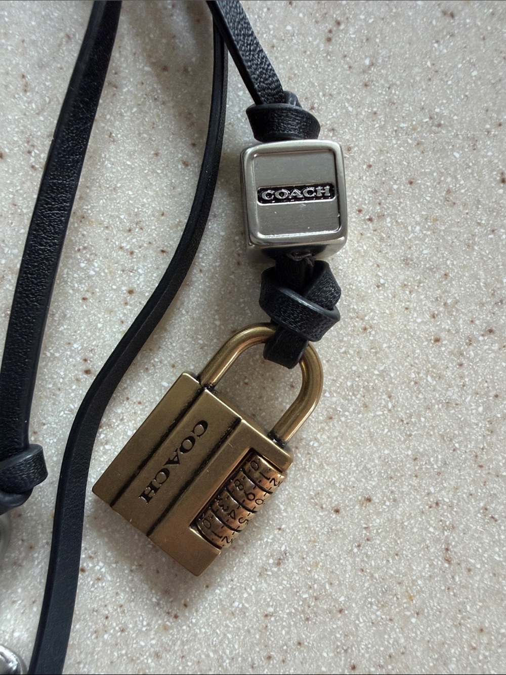 Coach Rogue 31 Loved Leather Lock Heart Bow Charm Cluster Keychain - Picture 3 of 9